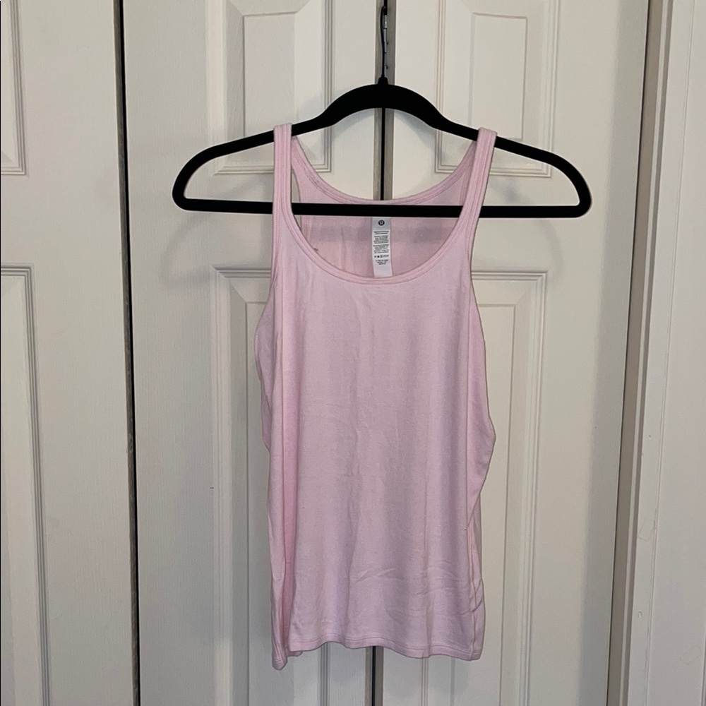 Lululemon Athletica Pink Ribbed Tank